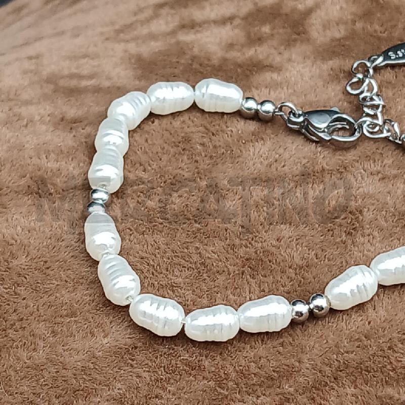 BRACCIALE PERLINE STEEL  | Mercatino dell'Usato Roma garbatella 2