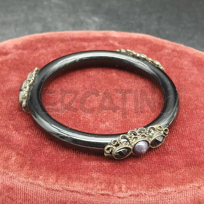 BRACCIALE RIGIDO NERO GHIRIGORI  | Mercatino dell'Usato Roma garbatella 1