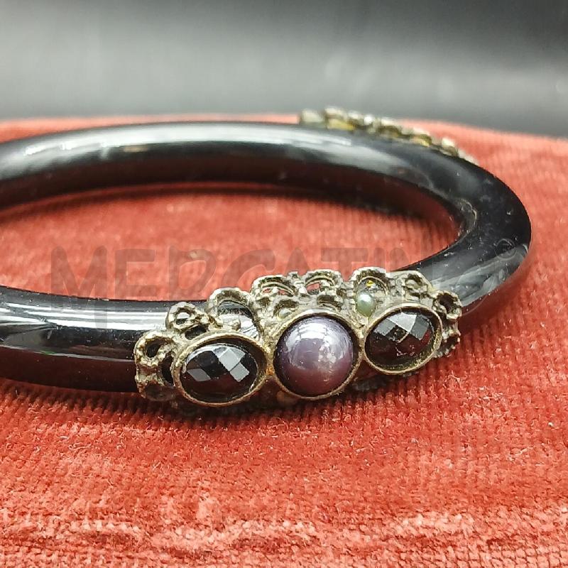 BRACCIALE RIGIDO NERO GHIRIGORI  | Mercatino dell'Usato Roma garbatella 2