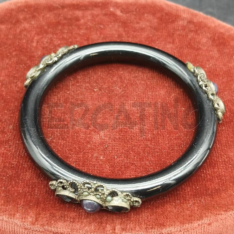 BRACCIALE RIGIDO NERO GHIRIGORI  | Mercatino dell'Usato Roma garbatella 3