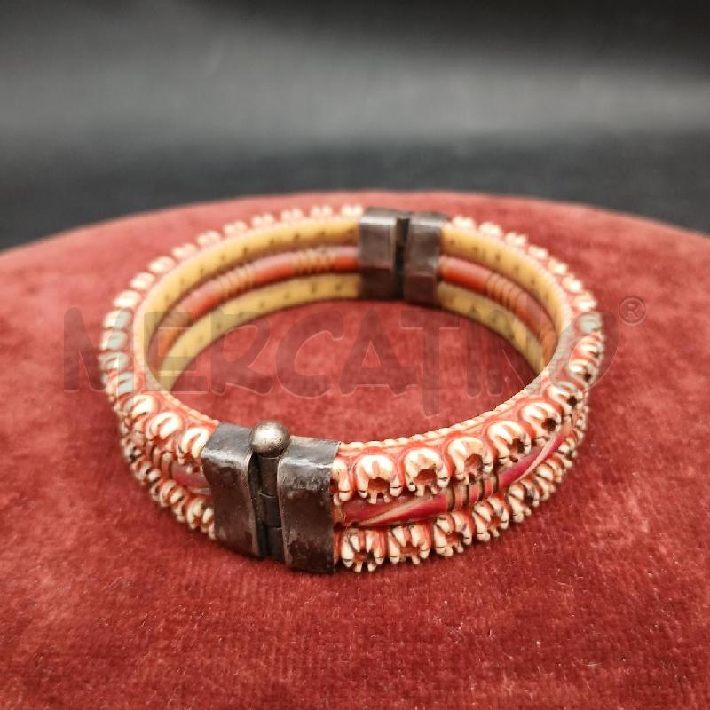 BRACCIALE RIG APRIB ROSSO E BEIGE  | Mercatino dell'Usato Roma garbatella 1