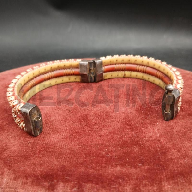 BRACCIALE RIG APRIB ROSSO E BEIGE  | Mercatino dell'Usato Roma garbatella 3