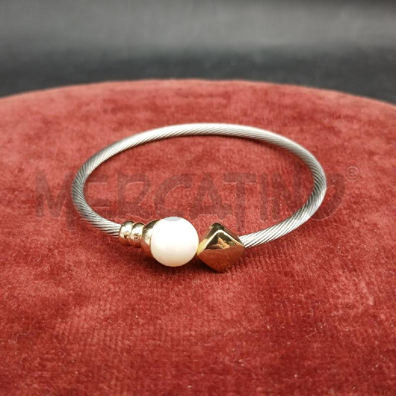 BRACCIALE RIG PERLA BIA E OR | Mercatino dell'Usato Roma garbatella 1