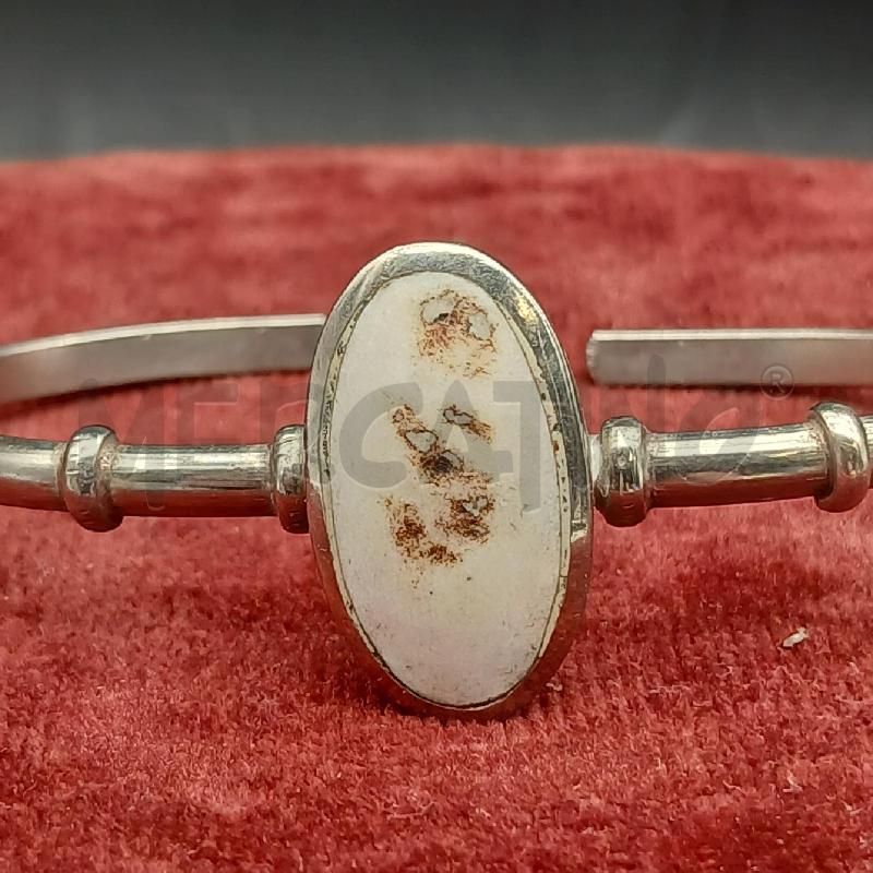 BRACCIALE RIG PIETRA OVALE BIANCO  | Mercatino dell'Usato Roma garbatella 2