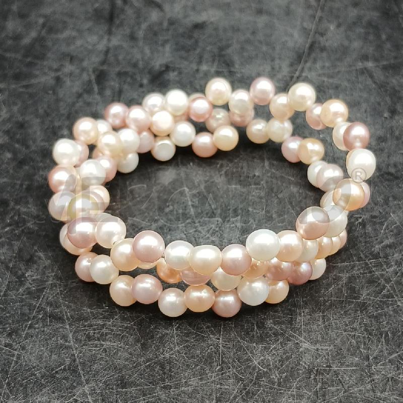 BRACCIALE SPIR PERL BIA E ROSA | Mercatino dell'Usato Roma garbatella 1