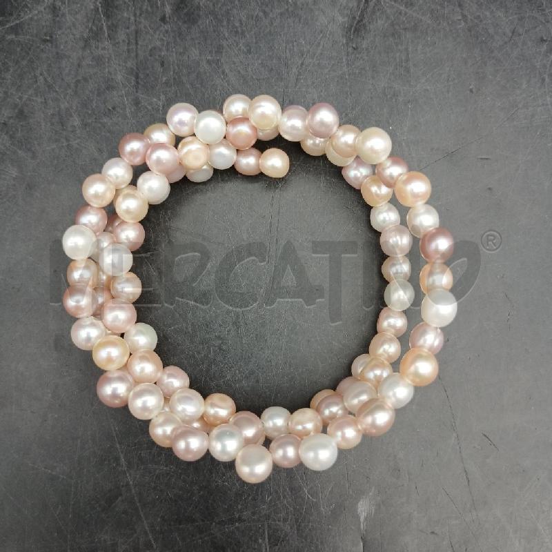 BRACCIALE SPIR PERL BIA E ROSA | Mercatino dell'Usato Roma garbatella 2