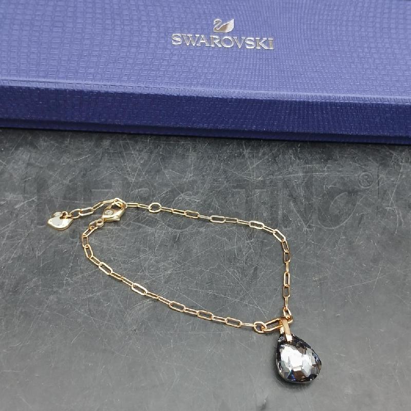 BRACCIALE SWAROVSKI DORATO PIETRA GRIGIO  | Mercatino dell'Usato Roma garbatella 1