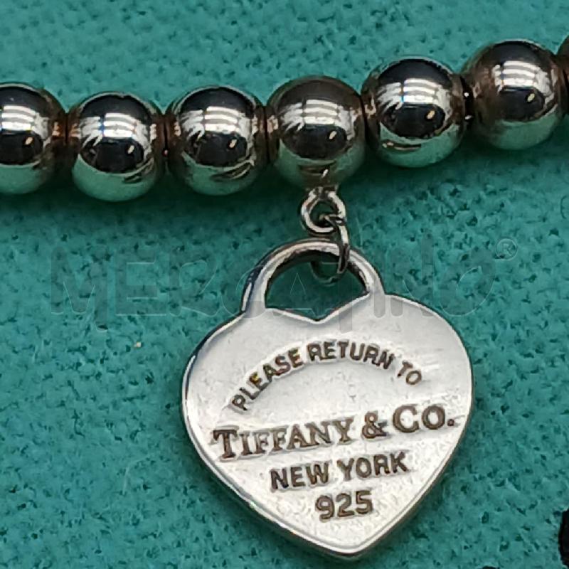 BRACCIALE TIFFANY&CO PALLINE CIONDOLO CUORE  | Mercatino dell'Usato Roma garbatella 2