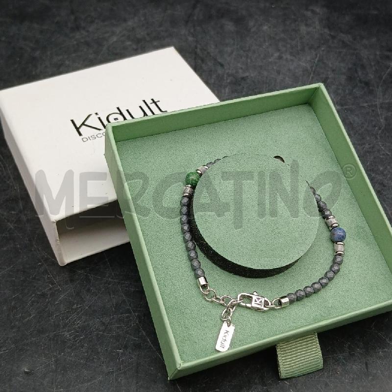 BRACCIALE UOMO KIDULT PERLINE NERE | Mercatino dell'Usato Roma garbatella 1