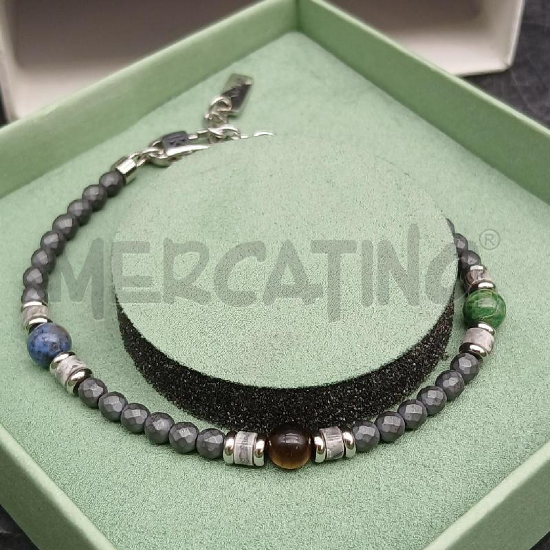 BRACCIALE UOMO KIDULT PERLINE NERE | Mercatino dell'Usato Roma garbatella 3