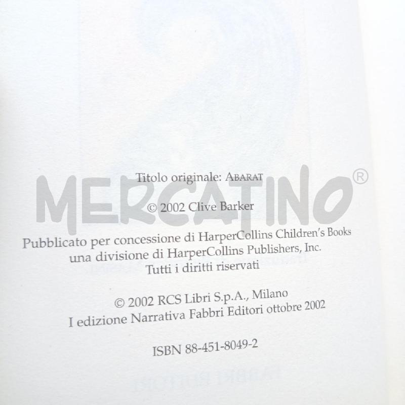 C. BARKER ABARAT 1A ED | Mercatino dell'Usato Roma garbatella 5