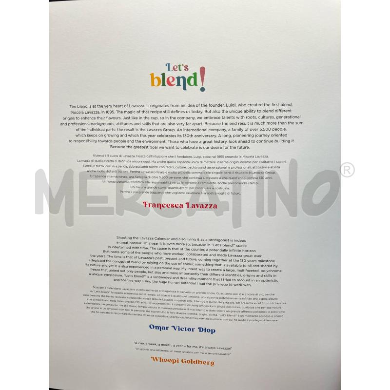 CALENDARIO COLLEZIONE LAVAZZA 2025 WALL  | Mercatino dell'Usato Roma garbatella 2