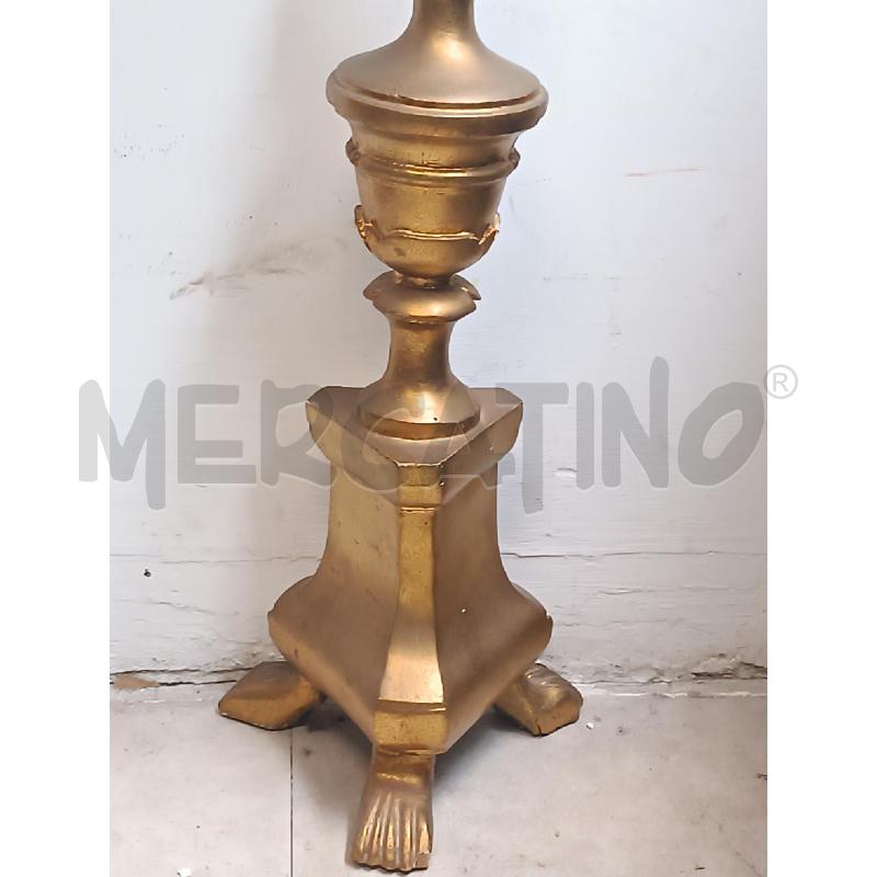 CANDELA LEGNO DORATO ALTO  | Mercatino dell'Usato Roma garbatella 2