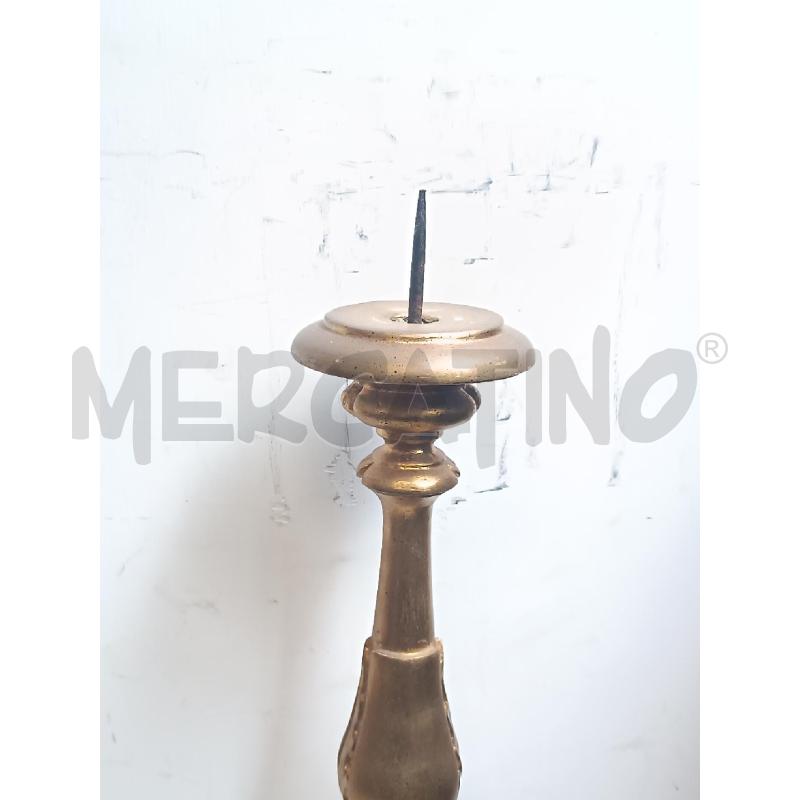 CANDELA LEGNO DORATO ALTO  | Mercatino dell'Usato Roma garbatella 3
