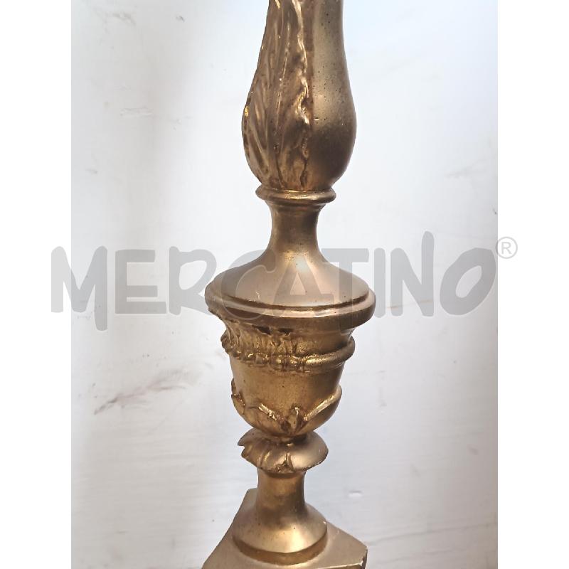 CANDELA LEGNO DORATO ALTO  | Mercatino dell'Usato Roma garbatella 4