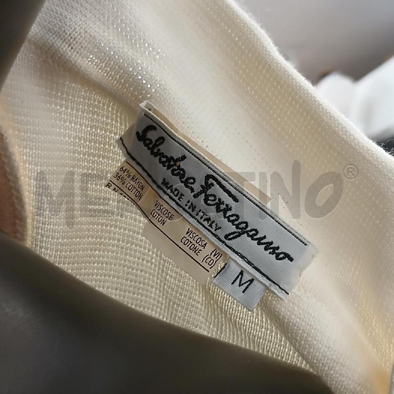 CARDIGAN DONNA FERRAGAMO PANNA  | Mercatino dell'Usato Roma garbatella 4