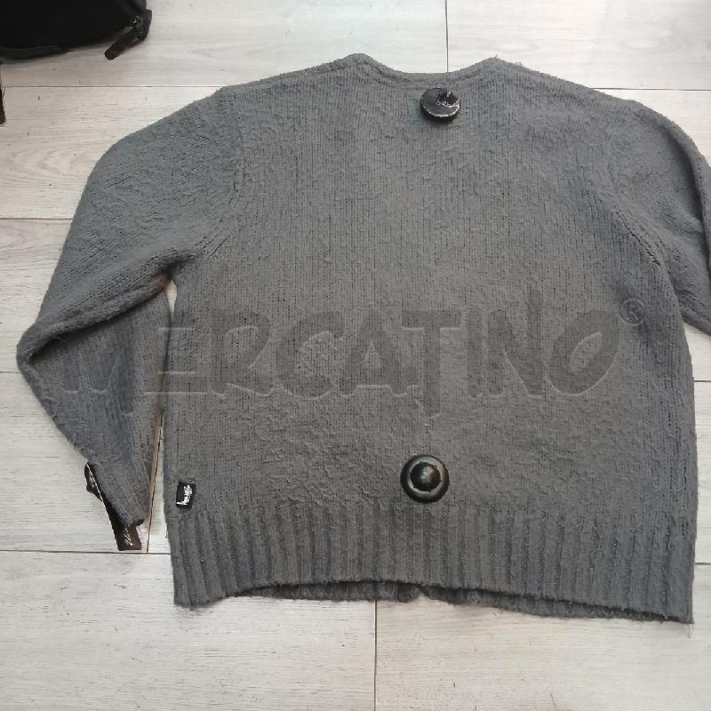 CARDIGAN UOMO STUSSY GRIGIO  | Mercatino dell'Usato Roma garbatella 4