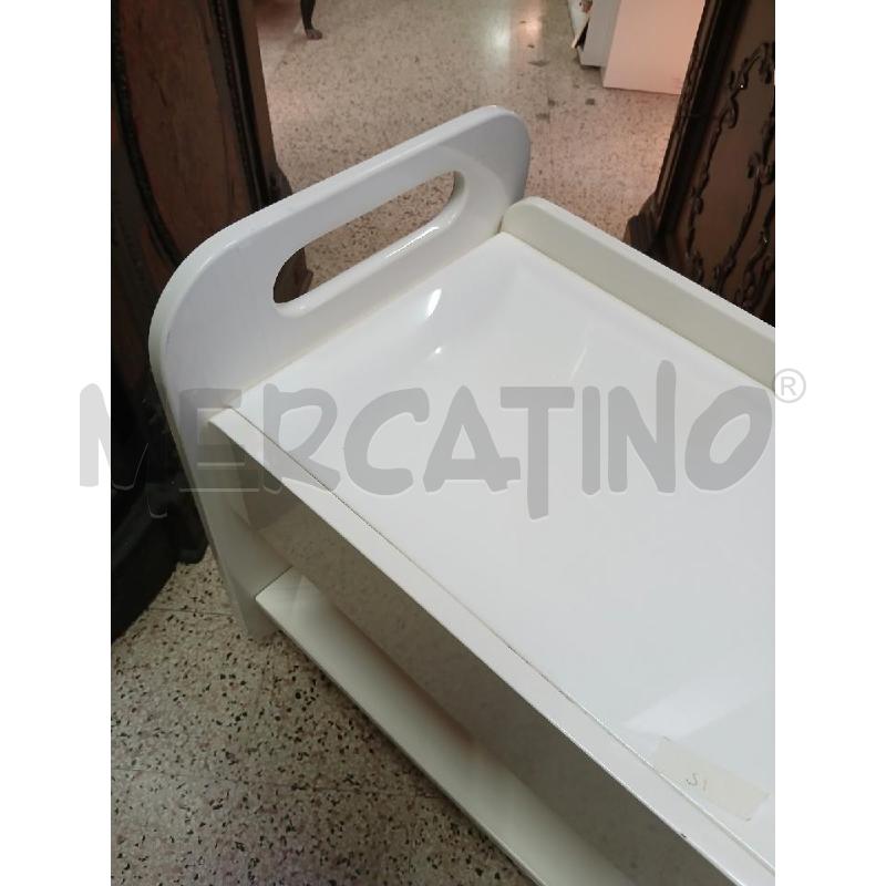 CARRELLO LACCATO BIANCO | Mercatino dell'Usato Roma garbatella 2
