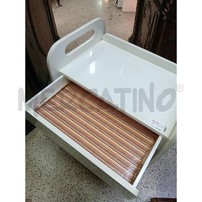 CARRELLO LACCATO BIANCO | Mercatino dell'Usato Roma garbatella 3