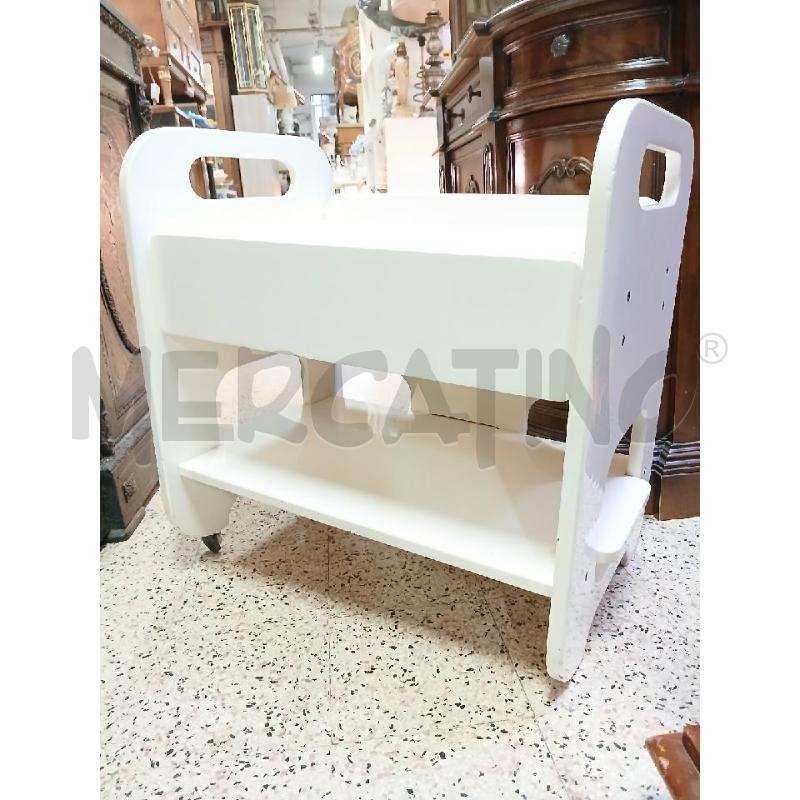 CARRELLO LACCATO BIANCO | Mercatino dell'Usato Roma garbatella 4