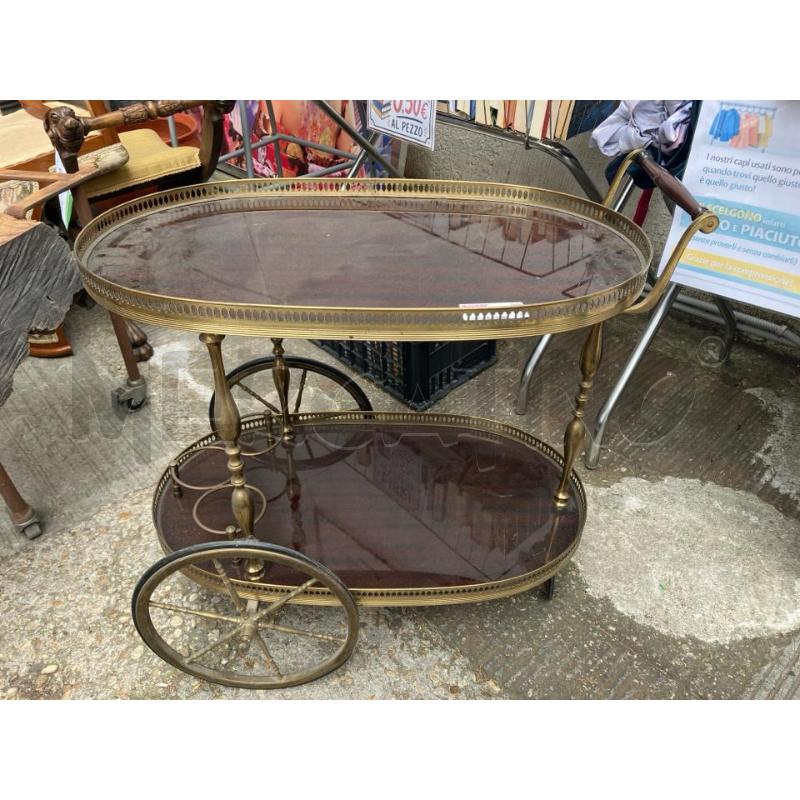 CARRELLO PORTABOTTIGLIE BORDO DORATO | Mercatino dell'Usato Roma garbatella 1