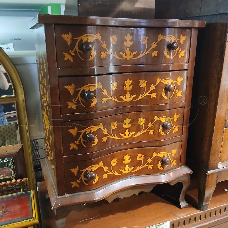 CASSETTIERA INTARSIATA 4 C | Mercatino dell'Usato Roma garbatella 1
