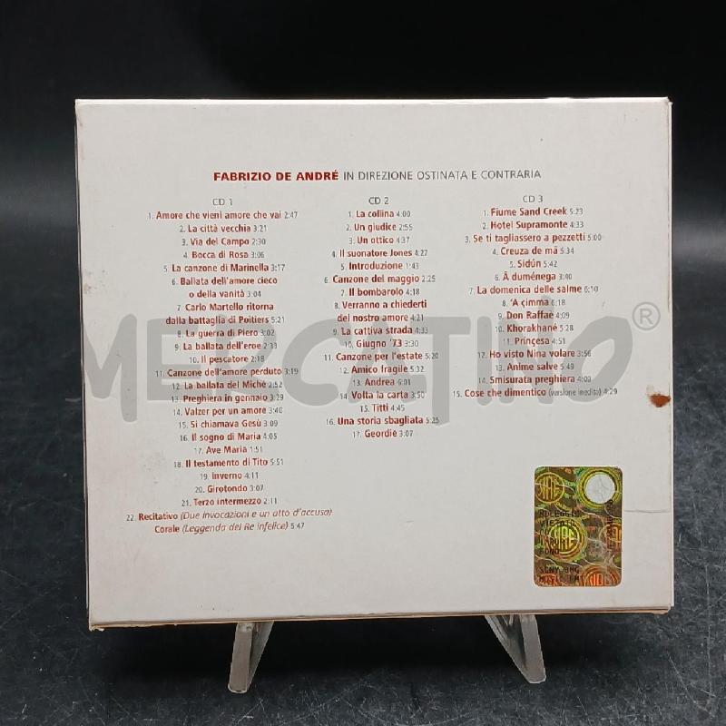 CD FABRIZIO DE ANDRE IN DIREZIONE OSTINATA E CONTRARIA | Mercatino dell'Usato Roma garbatella 2