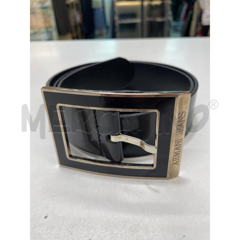 CINTURA DONNA ARMANI JEANS NERO FIBBIA QUADRATO  | Mercatino dell'Usato Roma garbatella 1