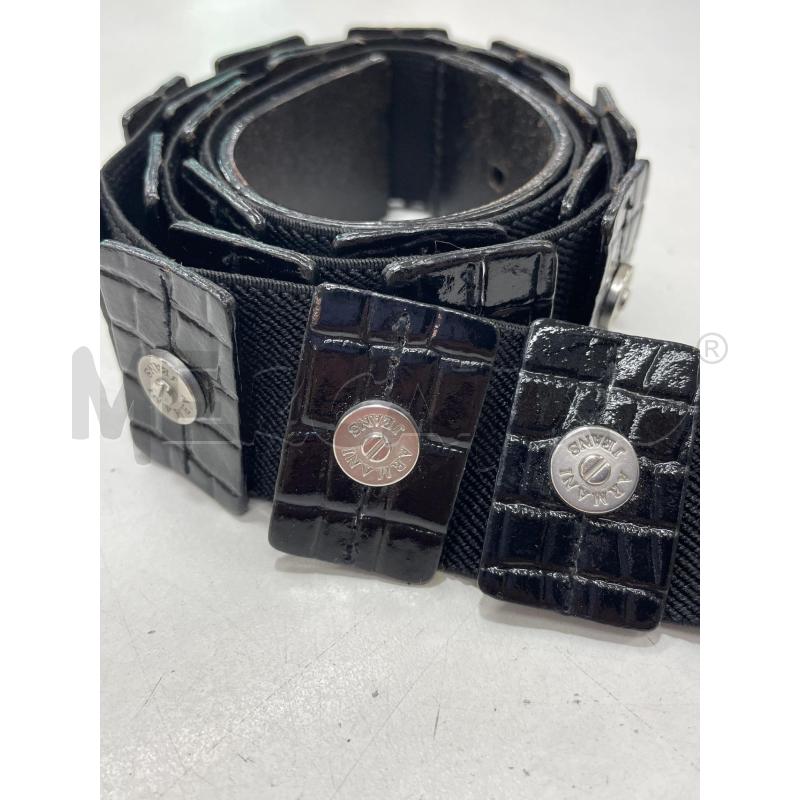 CINTURA DONNA BARRETTE ARMANI JEANS NERO BORCHIE | Mercatino dell'Usato Roma garbatella 2