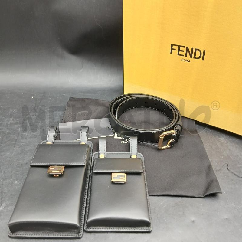 CINTURA DONNA FENDI CON BUSTINE NERO DORATO | Mercatino dell'Usato Roma garbatella 1