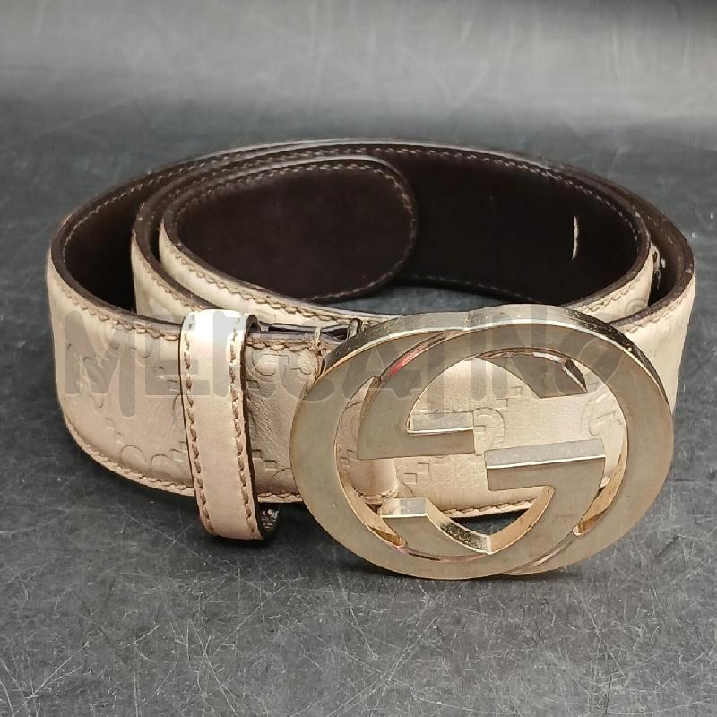 CINTURA D GUCCI BEIGE  | Mercatino dell'Usato Roma garbatella 1