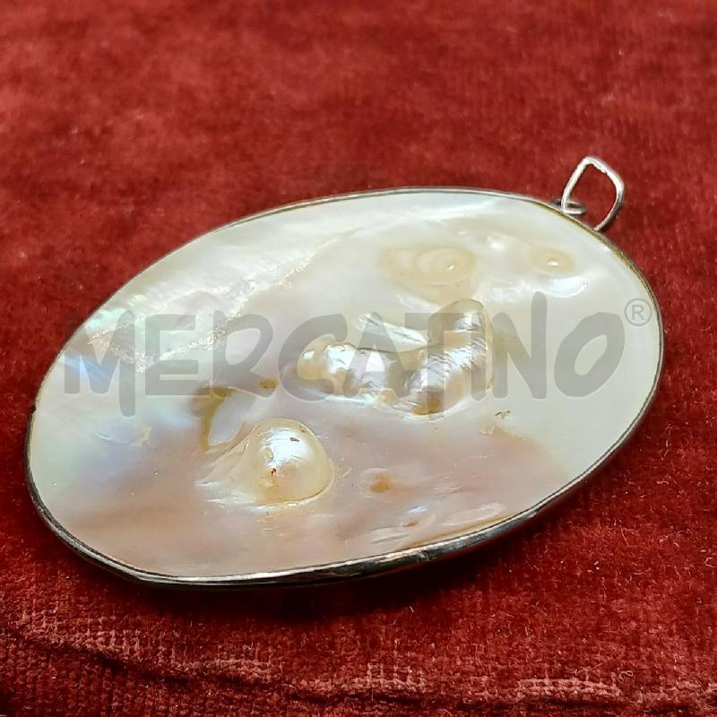 CIONDOLO ARG CONCHIGLIA PERLE  | Mercatino dell'Usato Roma garbatella 2