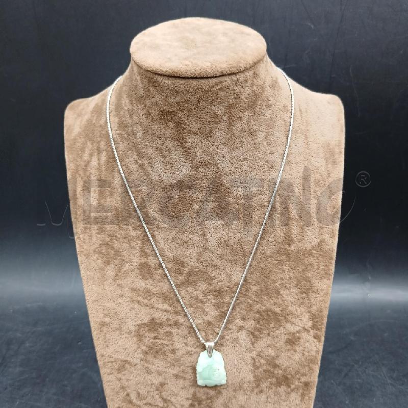 COLLANA ACC DET CIONDOLO ARG VERDE | Mercatino dell'Usato Roma garbatella 1