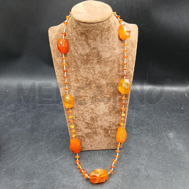 COLLANA AMBRA SASSOLINI | Mercatino dell'Usato Roma garbatella 1