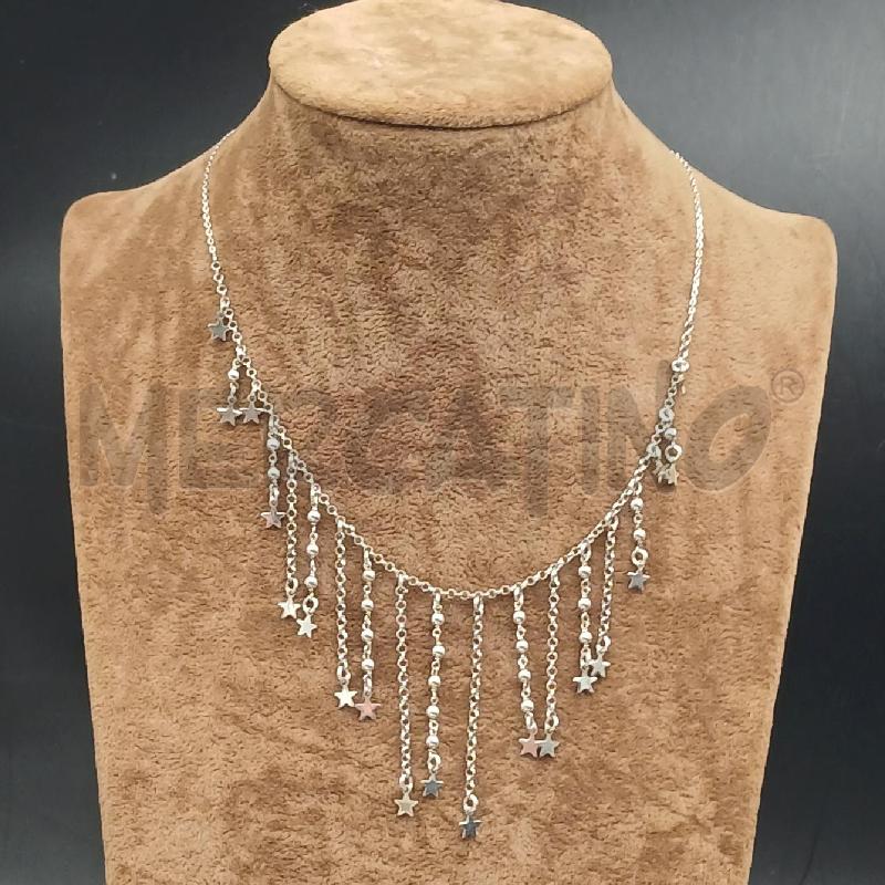 COLLANA ARG CIONDOLI STELLINE | Mercatino dell'Usato Roma garbatella 1