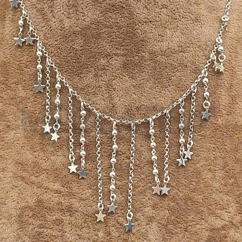 COLLANA ARG CIONDOLI STELLINE | Mercatino dell'Usato Roma garbatella 2
