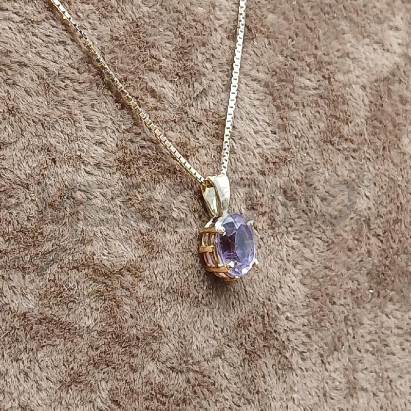 COLLANA ARG CIONDOLO PIETRA VIOLA | Mercatino dell'Usato Roma garbatella 3