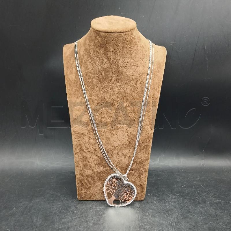 COLLANA ARG CUORE ALBERO DELLA VITA  | Mercatino dell'Usato Roma garbatella 1