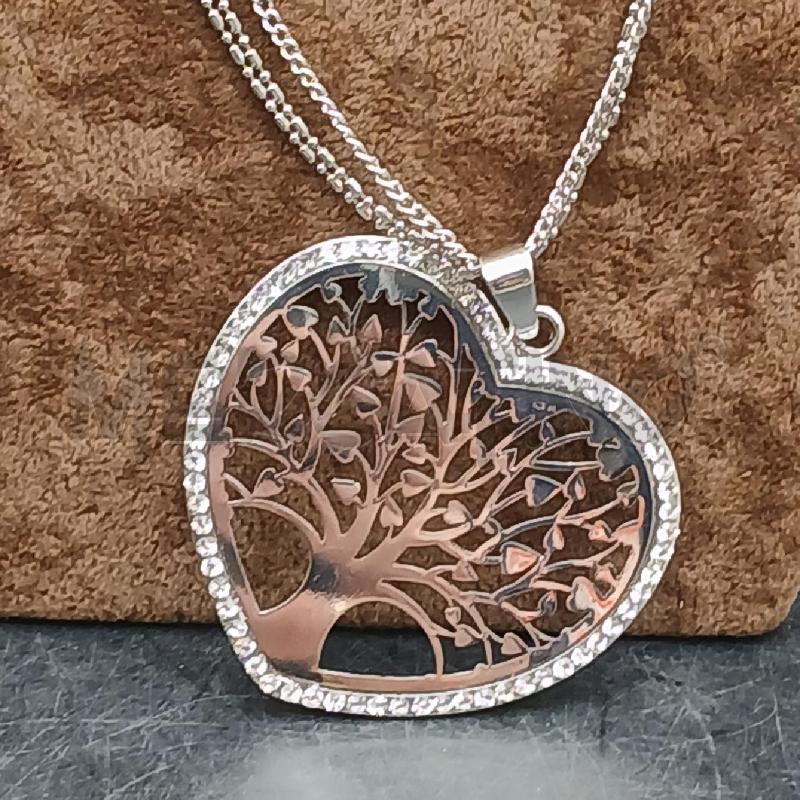 COLLANA ARG CUORE ALBERO DELLA VITA  | Mercatino dell'Usato Roma garbatella 2