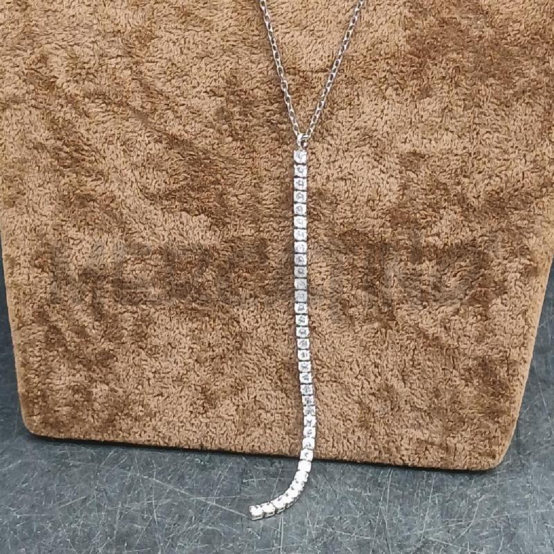 COLLANA ARG DET 2 DET STRASS LUNGA  | Mercatino dell'Usato Roma garbatella 2