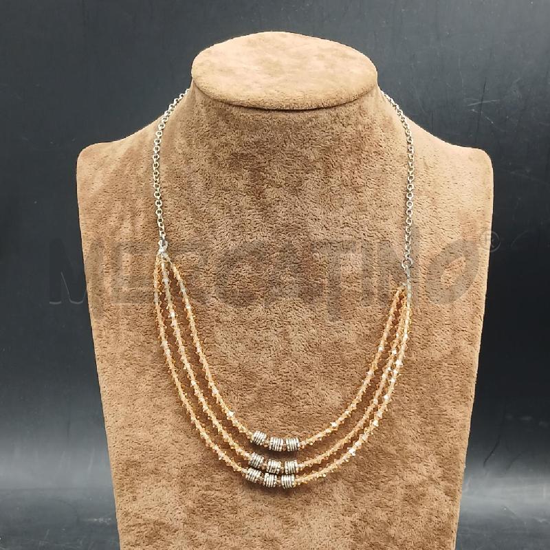 COLLANA ARG DET 3 FILO PERLINE  | Mercatino dell'Usato Roma garbatella 1