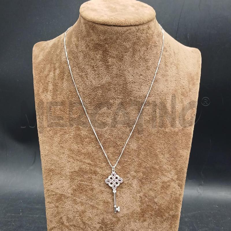 COLLANA ARG DET CHIAVE VIOLA  | Mercatino dell'Usato Roma garbatella 1