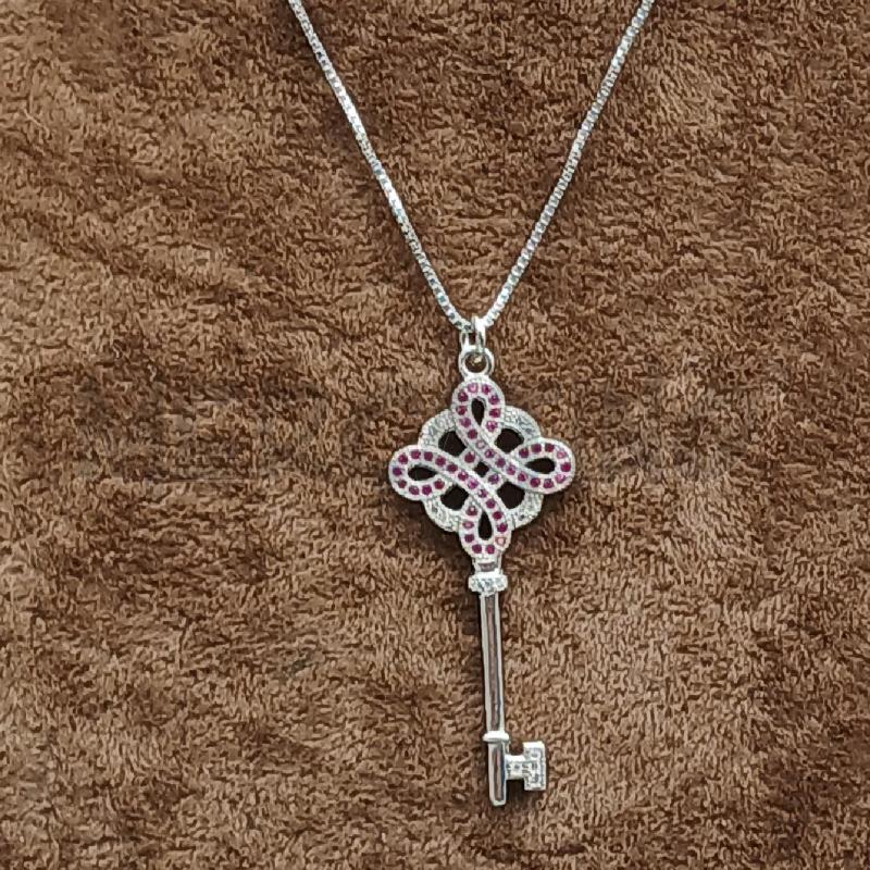 COLLANA ARG DET CHIAVE VIOLA  | Mercatino dell'Usato Roma garbatella 2