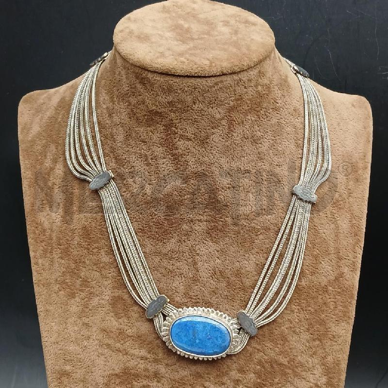 COLLANA ARG DET PIETRA BLU  | Mercatino dell'Usato Roma garbatella 1