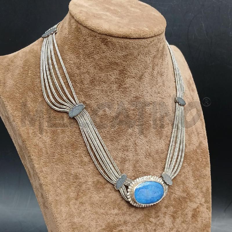 COLLANA ARG DET PIETRA BLU  | Mercatino dell'Usato Roma garbatella 3