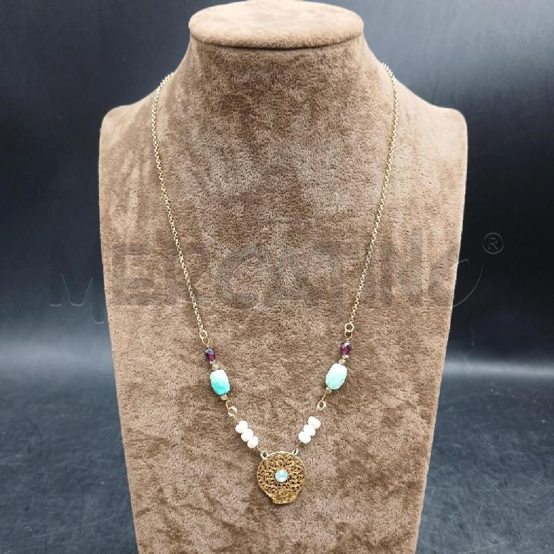 COLLANA ARG DET PIETRE CELESTE DET CIODNOLO  | Mercatino dell'Usato Roma garbatella 1