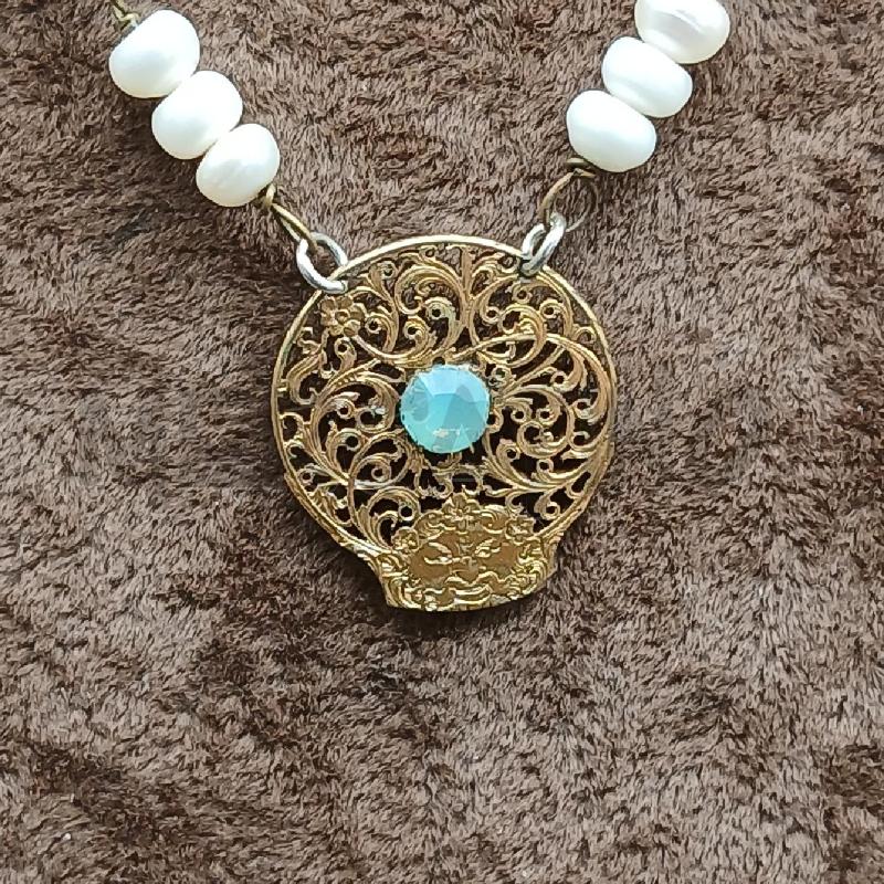 COLLANA ARG DET PIETRE CELESTE DET CIODNOLO  | Mercatino dell'Usato Roma garbatella 2