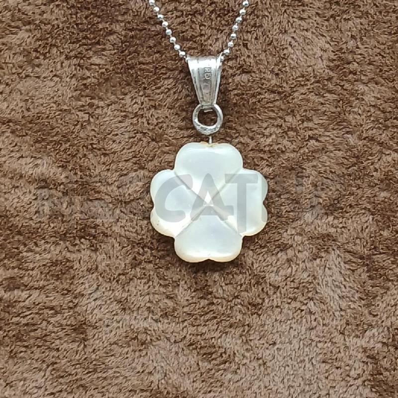 COLLANA ARG FIORE BIANCO  | Mercatino dell'Usato Roma garbatella 2
