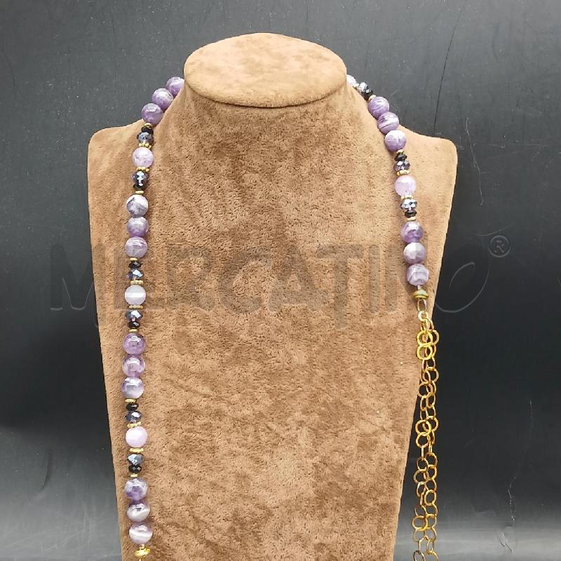 COLLANA ARG LUN DET PIETRE VIOLA | Mercatino dell'Usato Roma garbatella 2