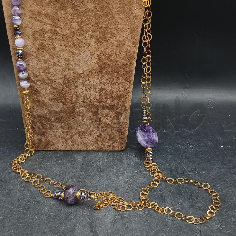 COLLANA ARG LUN DET PIETRE VIOLA | Mercatino dell'Usato Roma garbatella 3